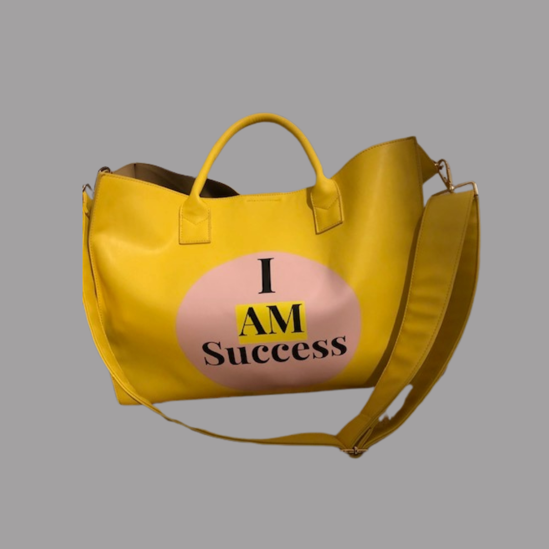 **Presale** "I Am Success" Signature Yellow Extra Large Tote